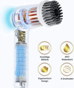 MostEssential Premium Elektrische Schoonmaakborstel 2023 Model – Elektrische Schrobber - Schrobborstel - Poetsmachine – Voor Badkamer Of Keuken - Inclusief 4 Borstelkoppen -Dagelijkse Benodigdheden Verkoop 1013x1200 1