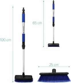 Navaris Telescopische Autowasborstel - Watergevoerde Wasborstel Voor Auto's En Ramen Met Uitschuifbare Lange Handgreep En Zachte Haren - Blauw -Dagelijkse Benodigdheden Verkoop 1037x1200 2