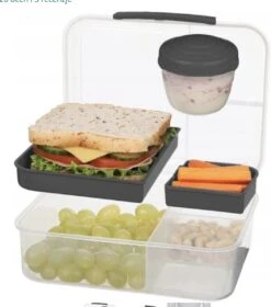 Lunchbox - Broodtrommel Inclusief Sausbeker - 3 Compartimenten - Saladebox - Brooddoos Met Yoghurtpotje 12 Lunchbox - Broodtrommel Inclusief Sausbeker - 3 Compartimenten - Saladebox - Brooddoos Met Yoghurtpotje -Dagelijkse Benodigdheden Verkoop 1060x1200 2