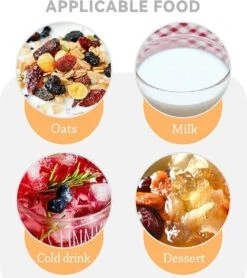 Deluqse Overnight Oats Potjes - Overnights Oats Beker - Set Van 3 - Oats Potjes - Overnight Oats Jar - Muesli Beker - Havermout Potjes -Dagelijkse Benodigdheden Verkoop 1065x1200