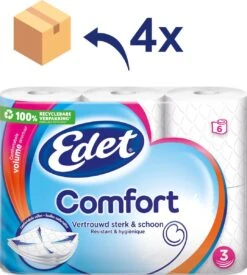 Edet Comfort Toiletpapier - 3-laags - 24 Rollen -Dagelijkse Benodigdheden Verkoop 1077x1200