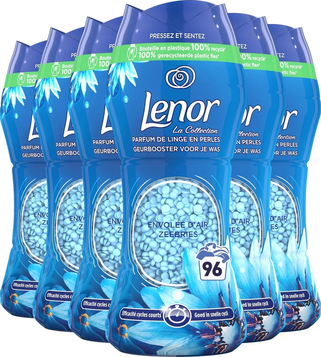 Lenor Geurbooster Zeebries - Geurparels - 6x16 Wasbeurten - Voordeelverpakking 1 Lenor Geurbooster Zeebries - Geurparels - 6x16 Wasbeurten - Voordeelverpakking