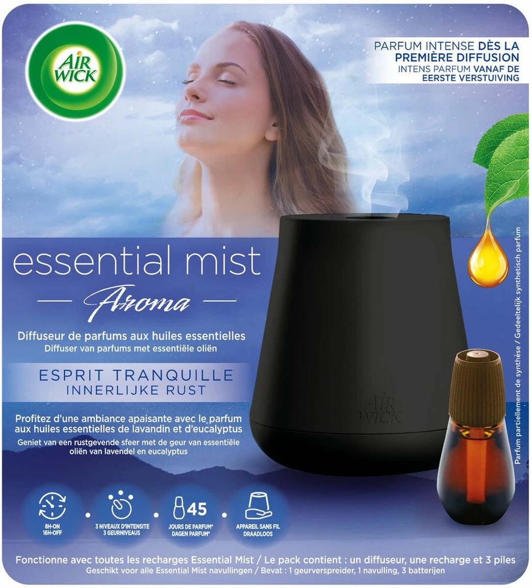 Air Wick Essential Mist Automatische Luchtverfrisser Kit - Innerlijke Rust 9 Air Wick Essential Mist Automatische Luchtverfrisser Kit - Innerlijke Rust - Afbeelding 9
