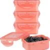 Lock&Lock (mini) Vershoudbakjes Set Met Deksel - Snackdoosjes - Snackbox - Babyvoeding Bewaarbakjes - Set Van 4 Stuks - Roze - 180 Ml - Kinderen En Volwassenen - Lekvrij - BPA Vrij