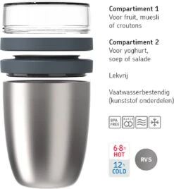 Mepal – Isoleer Lunchpot Ellipse – Houdt Je Eten 6-8 Uur Warm En 12 Uur Koud – Titanium – 2 Compartimenten – Soep Beker To Go – Yoghurt Beker Muesli - Thermos Lunchbox -Dagelijkse Benodigdheden Verkoop 1108x1200 5