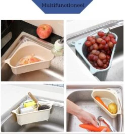 Cless - Gootsteenzeef – Grijs Zeef – Gootsteen Afvalbakje – Opvangbakje – Spoelbak – Afdruipbakje -Dagelijkse Benodigdheden Verkoop 1119x1200 4