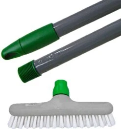 Luiwagen Met Steel / Schrobborstel / Nylon / Kunststof Met Steel En Ophangoog