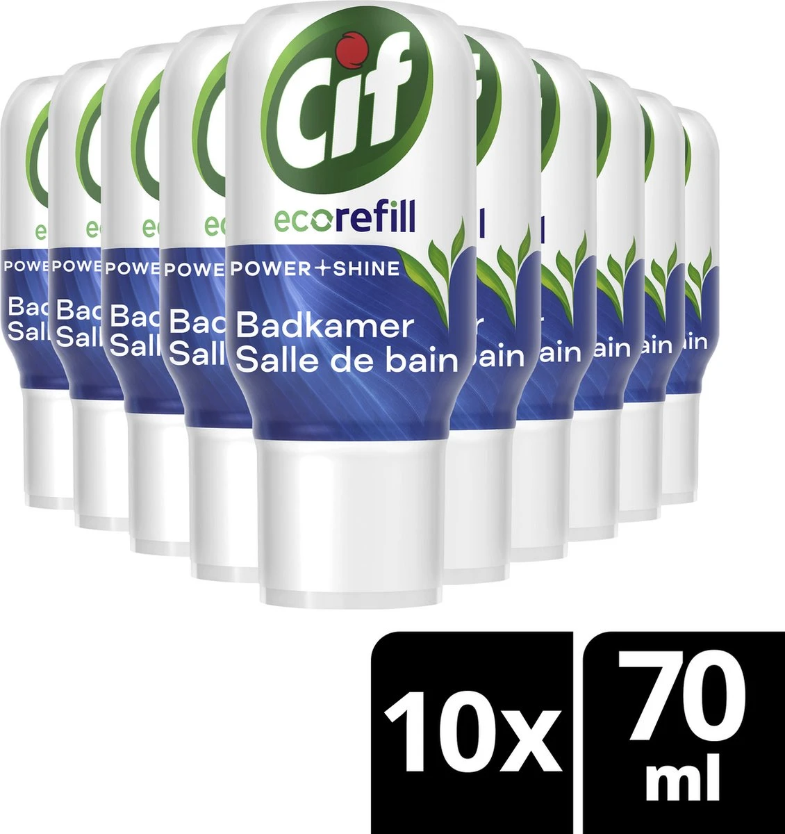 Cif Power & Shine Badkamer Ecorefill Capsule - 10 X 70 Ml - Voordeelverpakking 1 Cif Power & Shine Badkamer Ecorefill Capsule - 10 X 70 Ml - Voordeelverpakking