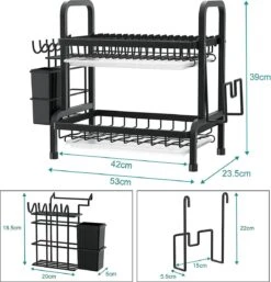 Dish Drying Rack Drainer Afdruiprek Metaal Afvoerafdruiprek Met Druppelbak Black Decker Droogrek Zwart Afdruiprek Brabantiaafdruiprek Metaal Muur -Dagelijkse Benodigdheden Verkoop 1154x1200