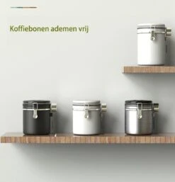Koffiebonen Opbergbus- Koffiebonen Bewaren - Nieuw Voedsel Bewaren - Kitchen Merchandise - Vooraadbus - Bewaardozen - Kitchen Merchandise - 1.8L Vooraadpot - Voorraadpotten - Gebroken Wit Kleur - Opslagtank Voor Gedroogd Fruit- Opslag Van Koffiebonen -Dagelijkse Benodigdheden Verkoop 1155x1200 5
