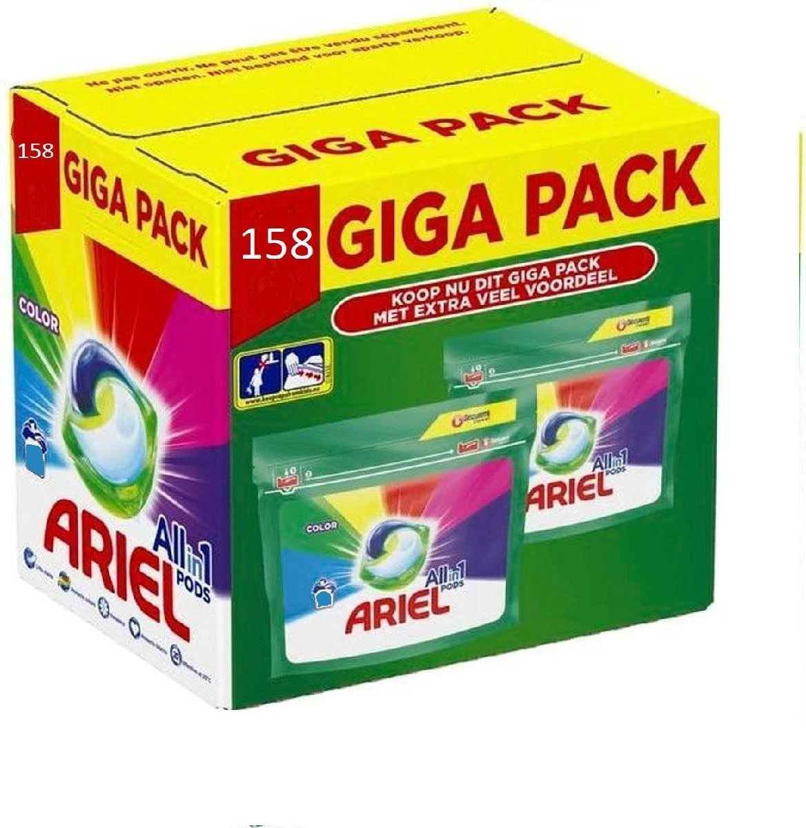 Ariel 3-in-1 Pods Color Reveal En Color & Style - GIGA PACK - 158 Pods 1 Ariel 3-in-1 Pods Color Reveal En Color & Style - GIGA PACK - 158 Pods