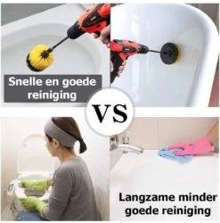 ESSIBLE Schrobborstel - Polypropyleen - Borstel Boormachine - Schrobborstel - Schuurborstel - Automatische Reiniging - 3 Delige Borstelset Voor Boormachine -Dagelijkse Benodigdheden Verkoop 1185x1200 6