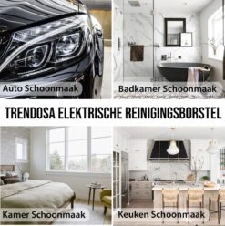 Trendosa Elektrische Schoonmaakborstel - Elektrische Schrobborstel - Poetsmachine - Handborstel - Scrubber- De Badkamer/Keuken/Auto- 10 Opzetstukken Geel 11 Trendosa Elektrische Schoonmaakborstel - Elektrische Schrobborstel - Poetsmachine - Handborstel - Scrubber- De Badkamer/Keuken/Auto- 10 Opzetstukken Geel -Dagelijkse Benodigdheden Verkoop 1196x1200 10