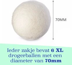 Casa Calma Drogerballen (6 Stuks) - Inclusief Opbergzakje - 100% Natuurlijk Schapenwol - Droger Ballen - Zero Waste Wasverzachter Bollen - Energiebesparend Drogen Met Droogbollen - Dryer Balls - Diervriendelijk & Milieuvriendelijk - Energie Besparen -Dagelijkse Benodigdheden Verkoop 1200x1090 1