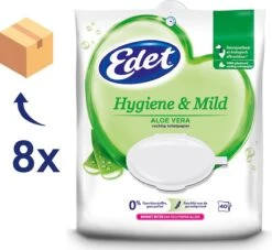 Edet Aloe Vera Vochtig Toiletpapier - 8 X 40 Stuks - Halfjaar Voorraad -Dagelijkse Benodigdheden Verkoop 1200x1101 2