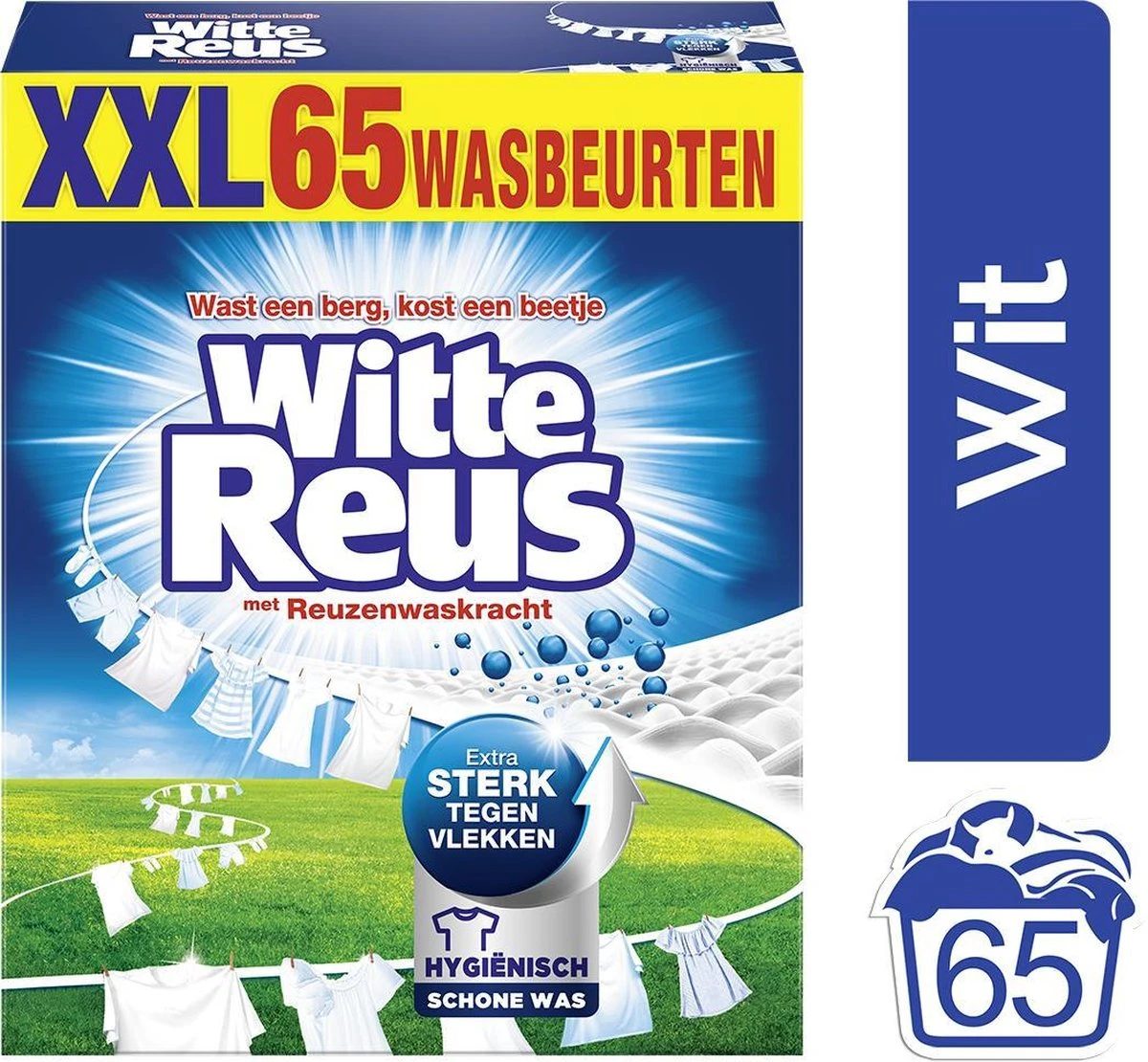 Witte Reus Waspoeder - Kwartaalverpakking - 65 Wasbeurten 4 Witte Reus Waspoeder - Kwartaalverpakking - 65 Wasbeurten - Afbeelding 4