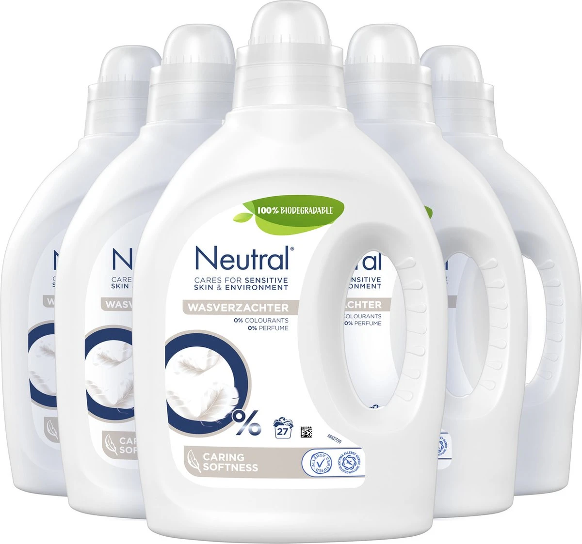 Neutral Parfumvrij Wasverzachter - 5 X 27 Wasbeurten - Voordeelverpakking 2 Neutral Parfumvrij Wasverzachter - 5 X 27 Wasbeurten - Voordeelverpakking - Afbeelding 2