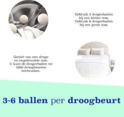 Casa Calma Drogerballen (6 Stuks) - Inclusief Opbergzakje - 100% Natuurlijk Schapenwol - Droger Ballen - Zero Waste Wasverzachter Bollen - Energiebesparend Drogen Met Droogbollen - Dryer Balls - Diervriendelijk & Milieuvriendelijk - Energie Besparen -Dagelijkse Benodigdheden Verkoop 1200x1132 2