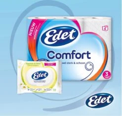Edet Comfort Toiletpapier - 3-laags - 24 Rollen -Dagelijkse Benodigdheden Verkoop 1200x1140 3