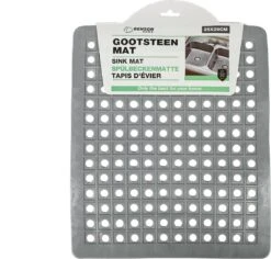 Merkloos Gootsteenmat PVC Vierkant Grijs 28 Cm -Dagelijkse Benodigdheden Verkoop 1200x1145