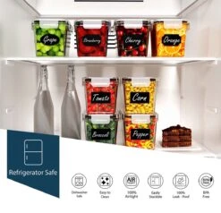 Empyrea Set Van 24 Luchtdichte Vershouddozen, Voorraad Bussen Opslag En Organisatie, Keuken En Voedselcontainer, Voorraadpotten Van Kunststof, BPA-vrij, 72 Etiketten, 3 Markers En 8 Lepels Meegeleverd | Keuken Organizer Voorraadcontainers -Dagelijkse Benodigdheden Verkoop 1200x1154 3