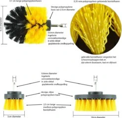 Merkloos Kibani 3 Delige Borstelset Voor Boormachine - Schrobborstel - Polypropyleen - Borstel Boormachine - Schuurborstel - Automatische Reiniging - Reinigingsborstels Voor Boormachine - Schoonmaakborstel -Dagelijkse Benodigdheden Verkoop 1200x1164 2