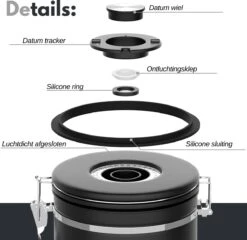 VAIVE Koffieblik - Koffiebus - Koffieblikbewaarblik - Bewaarbus Koffie - Voorraadpotten - Voorraadbussen - Voorraadbus -1.8L -Dagelijkse Benodigdheden Verkoop 1200x1167 2