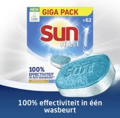 SUN® Sun All-in 1 Normaal Vaatwastabletten - 62 Tabletten - Voordeelverpakking -Dagelijkse Benodigdheden Verkoop 1200x1176 1