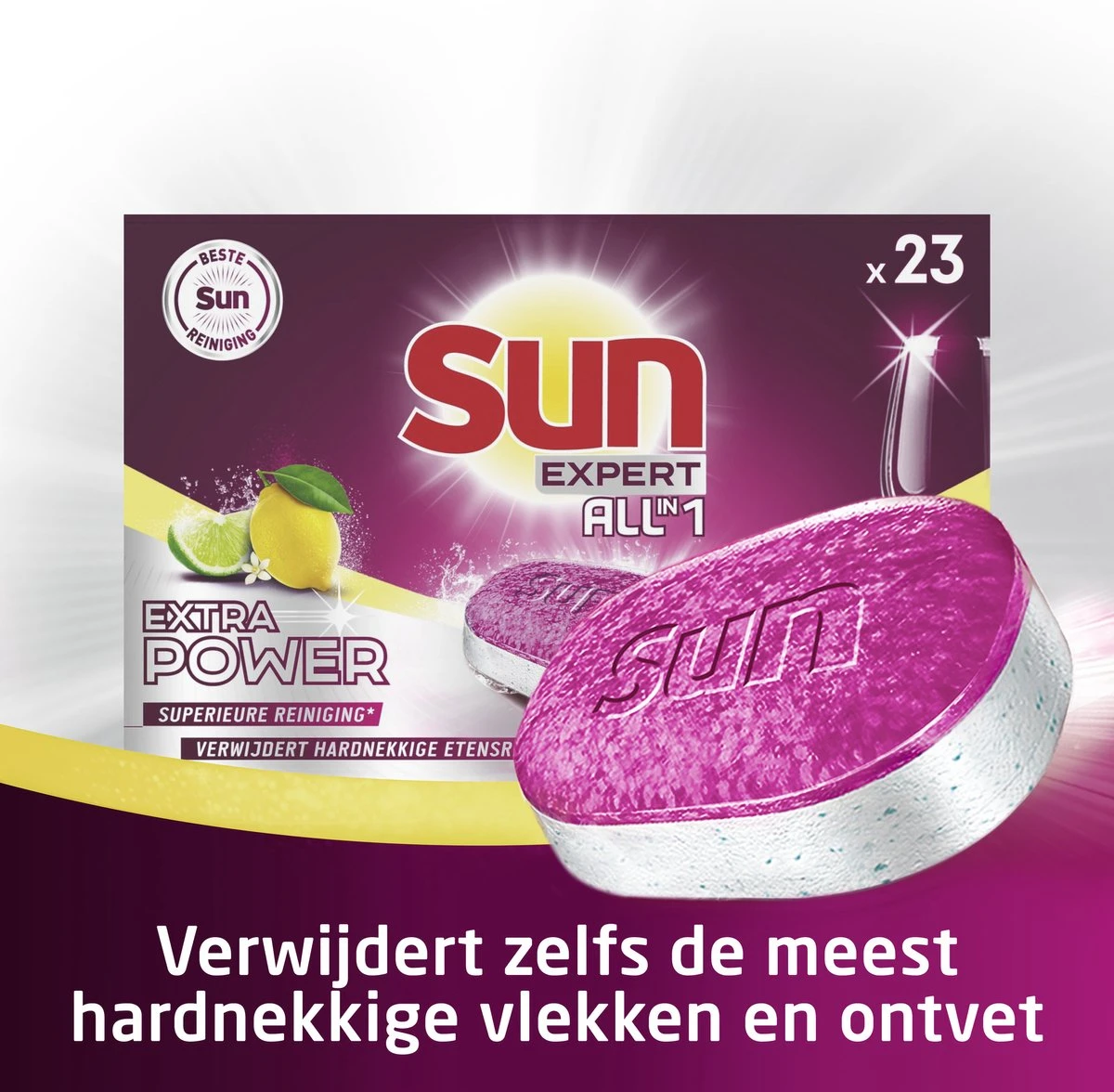 SUN® Sun All-In-1 Extra Power Lemon Vaatwastabletten - 6 X 23 Tabletten - Voordeelverpakking 7 SUN® Sun All-In-1 Extra Power Lemon Vaatwastabletten - 6 X 23 Tabletten - Voordeelverpakking - Afbeelding 7