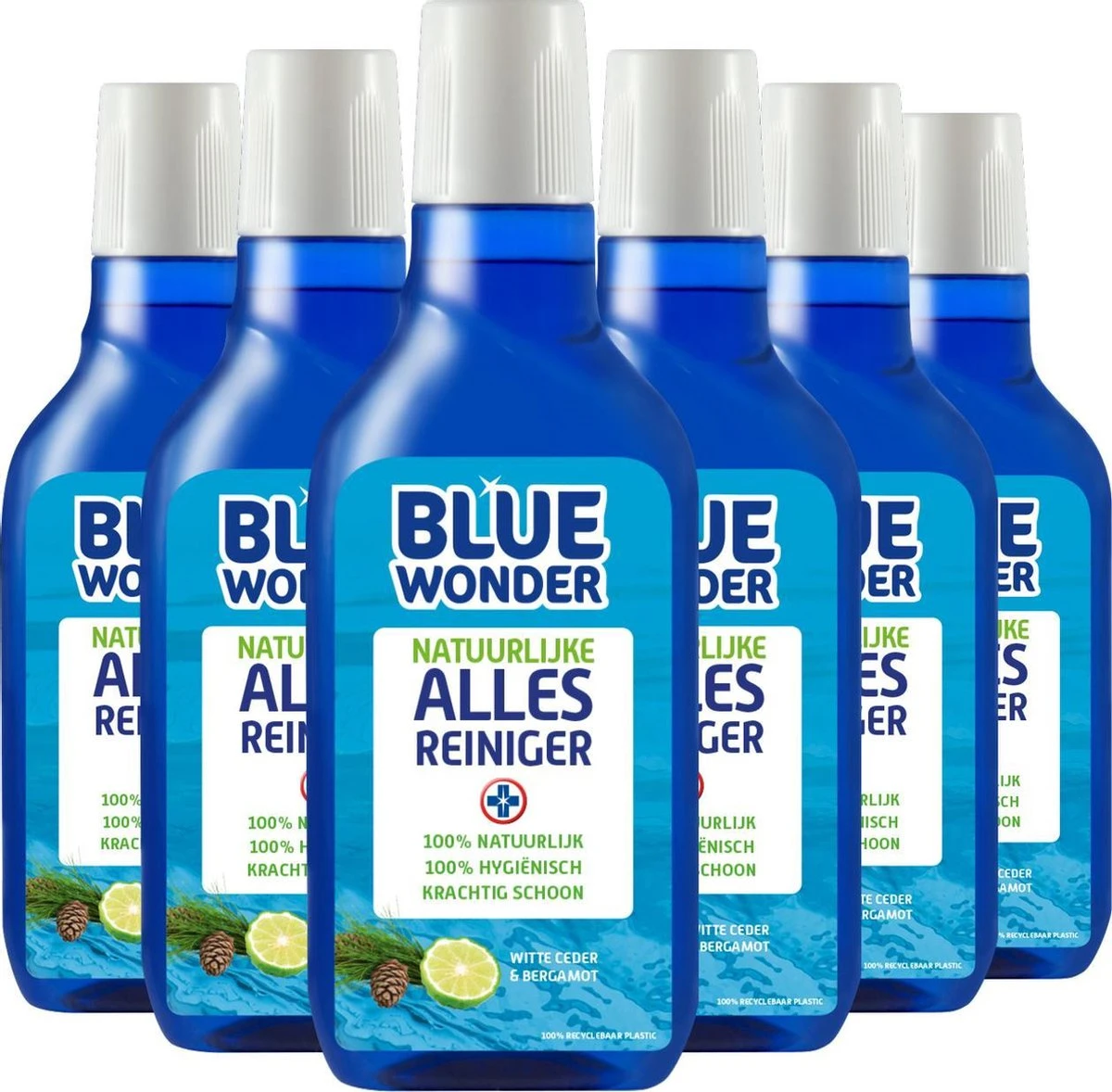 Blue Wonder 100% Natuurlijke Allesreiniger Witte Ceder Grootverpakking - 6x 750 Ml Fles Met Dop (4,5 Liter) 1 Blue Wonder 100% Natuurlijke Allesreiniger Witte Ceder Grootverpakking - 6x 750 Ml Fles Met Dop (4,5 Liter)