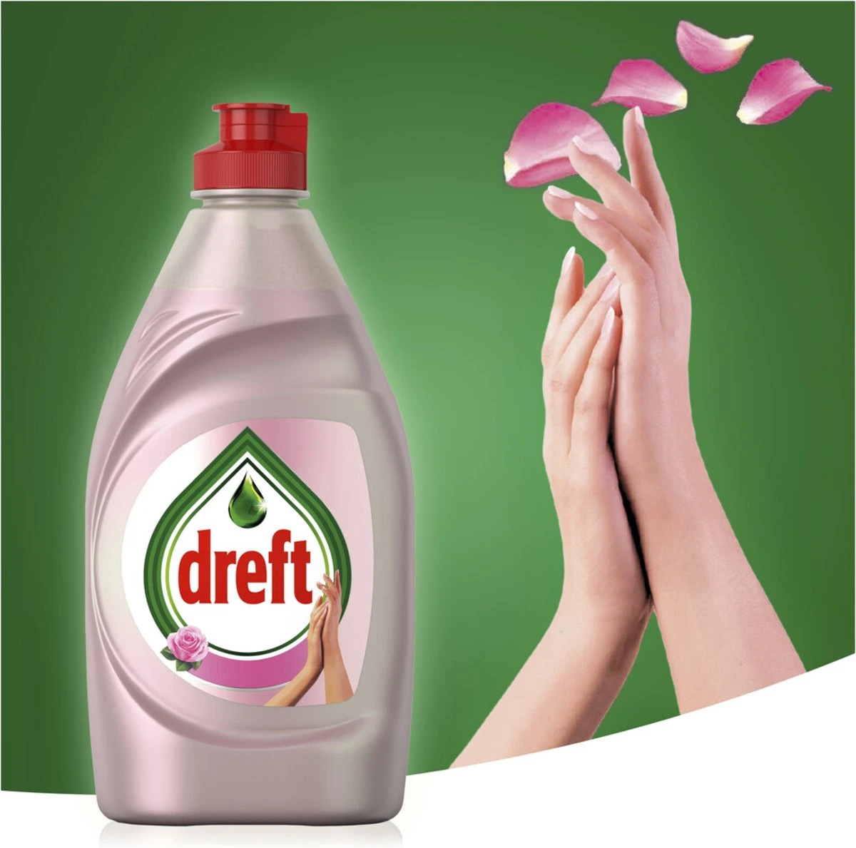 Dreft Clean & Care Rose & Satin Afwasmiddel - 8x780ml - Voordeelverpakking 2 Dreft Clean & Care Rose & Satin Afwasmiddel - 8x780ml - Voordeelverpakking - Afbeelding 2