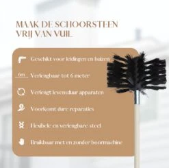 Waay Lifestyle Schoorsteenveegset - Schoorsteenborstel 6 Meter - Schoorsteenreiniger - Schrobborstels - Schoorsteenveger - Flexibele Steel - Geschikt Voor Boormachine - Wit -Dagelijkse Benodigdheden Verkoop 1200x1191 14