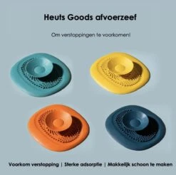 Heuts Goods - Gootsteenzeef - Gootsteenstop - Afvoerzeef - Afvoerstop - Spoelbal - Bad - Douchebak - Keuken - Wasbak - Badkuip - Siliconen - Donkerblauw -Dagelijkse Benodigdheden Verkoop 1200x1196 8