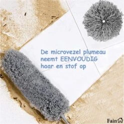 Fain® Plumeau Met Telescoopsteel – Grijs – 80 Tot 280 Cm - Uitschuifbaar – Wasbaar - Flexibel 360° Draaibaar – Duster - Microvezel Ragebol -Dagelijkse Benodigdheden Verkoop 1200x1198 54