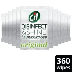 Cif Disinfect & Shine Wipes Original Desinfectie Schoonmaakdoekjes - 12 X 30 Doekjes - Voordeelverpakking 17 Cif Disinfect & Shine Wipes Original Desinfectie Schoonmaakdoekjes - 12 X 30 Doekjes - Voordeelverpakking -Dagelijkse Benodigdheden Verkoop 1200x1200 1014