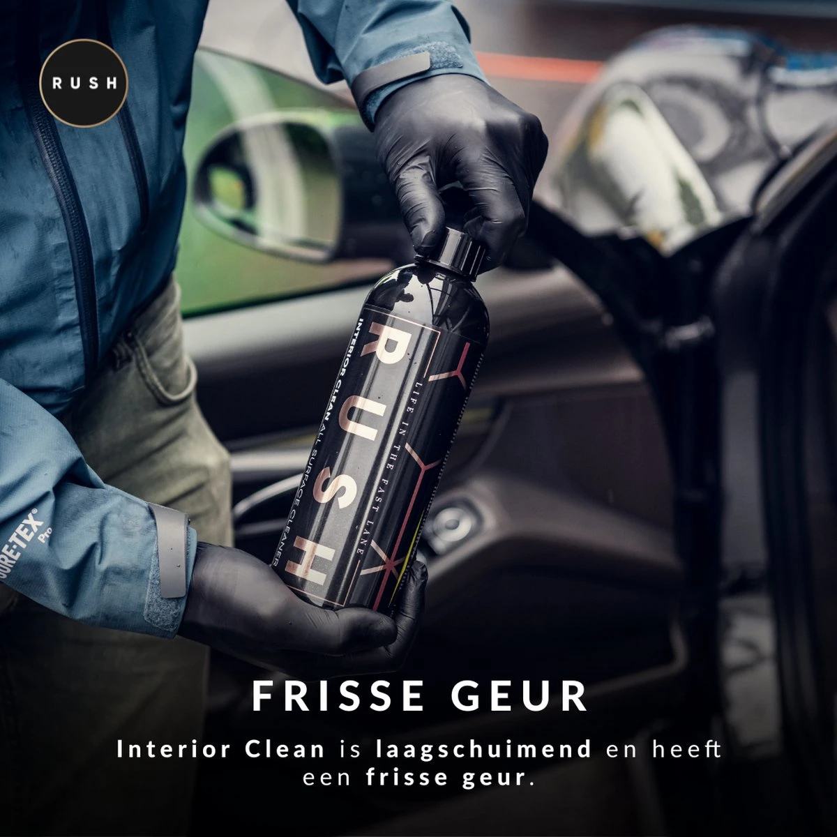 RUSH Bekleding Reiniger - Interieur Reiniger - Auto Wassen - Schoonmaken - Auto Accessories - Interior Clean 750ml 2 RUSH Bekleding Reiniger - Interieur Reiniger - Auto Wassen - Schoonmaken - Auto Accessories - Interior Clean 750ml - Afbeelding 2