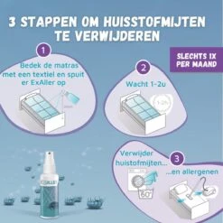 Exaller Anti Huisstofmijt Spray 150ml - 100% Natuurlijk Huismijt Bestrijder - Klinisch Getest - Behandeling En Preventie Van Huisstofmijtallergie 5 Exaller Anti Huisstofmijt Spray 150ml - 100% Natuurlijk Huismijt Bestrijder - Klinisch Getest - Behandeling En Preventie Van Huisstofmijtallergie -Dagelijkse Benodigdheden Verkoop 1200x1200 1258