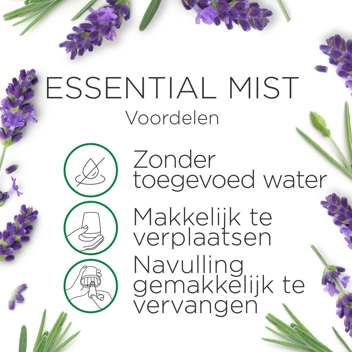 Air Wick Essential Mist Automatische Luchtverfrisser - Ontspannende Lavendel - 3 Navullingen 2 Air Wick Essential Mist Automatische Luchtverfrisser - Ontspannende Lavendel - 3 Navullingen - Afbeelding 2