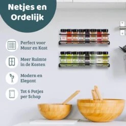 Mmoods Kruidenrek Ophangbaar Zonder Boren - 4 Laags Voor 24 Kruidenpotjes - Speciaal Voor Muur, Wandkast, Kastdeur - Hangende Kruidenorganizer Keuken - Keukenaccessoires 13 Mmoods Kruidenrek Ophangbaar Zonder Boren - 4 Laags Voor 24 Kruidenpotjes - Speciaal Voor Muur, Wandkast, Kastdeur - Hangende Kruidenorganizer Keuken - Keukenaccessoires -Dagelijkse Benodigdheden Verkoop 1200x1200 1346