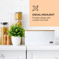 Oklahoma Broodtrommel Metaal 35,5x15,5x23 Cm Bamboe Deksel Snijplank -Dagelijkse Benodigdheden Verkoop 1200x1200 1353