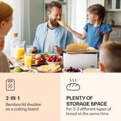 Oklahoma Broodtrommel Metaal 35,5x15,5x23 Cm Bamboe Deksel Snijplank -Dagelijkse Benodigdheden Verkoop 1200x1200 1354