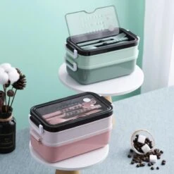 Lunchbox - Meal Prep Bakjes - Lunch Box Met Deksel - Meal Prep – Bento Box - Lunchtrommel Met Bestek Groen -Dagelijkse Benodigdheden Verkoop 1200x1200 1403
