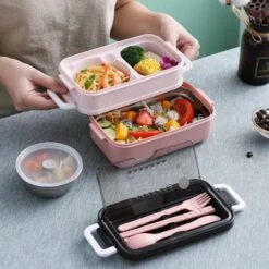 Lunchbox - Meal Prep Bakjes - Lunch Box Met Deksel - Meal Prep – Bento Box - Lunchtrommel Met Bestek Groen -Dagelijkse Benodigdheden Verkoop 1200x1200 1408