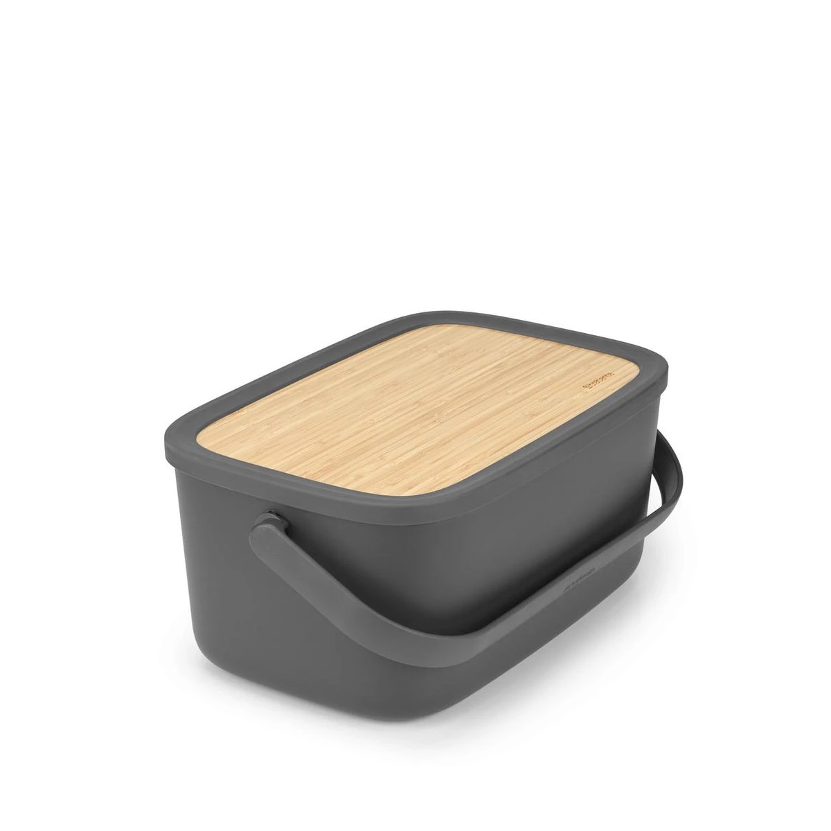 Brabantia Nic Broodtrommel - Met Bamboe Deksel - Dark Grey 4 Brabantia Nic Broodtrommel - Met Bamboe Deksel - Dark Grey - Afbeelding 4