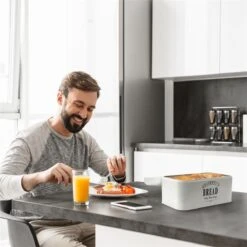 Delaware Broodtrommel Metaal 30 X 16 X 20,5 Cm Klapdeksel Ventilatiegaten -Dagelijkse Benodigdheden Verkoop 1200x1200 1459