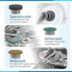 Qualitics Elektrische Schoonmaakborstel - Roterende Polijstmachine - Schrobborstel - Poetsmachine - Vloerreiniger Met 10 Opzetstukken -Dagelijkse Benodigdheden Verkoop 1200x1200 1511