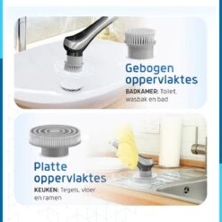 Qualitics Elektrische Schoonmaakborstel - Roterende Polijstmachine - Schrobborstel - Poetsmachine - Vloerreiniger Met 10 Opzetstukken -Dagelijkse Benodigdheden Verkoop 1200x1200 1516