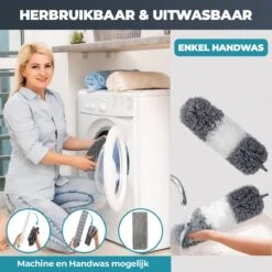 Novabeau® - Telescopische Plumeau – Plumeau Met Telescoopsteel – Ragebol – Uitschuifbaar – Grijs – 3-delige Set -Dagelijkse Benodigdheden Verkoop 1200x1200 1552