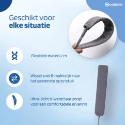 Woodoro Ragebol Uitschuifbaar Complete 9-Delige Set - Verstelbare Telescoopsteel - Plumeau - RVS - Zwart & Grijs -Dagelijkse Benodigdheden Verkoop 1200x1200 1572