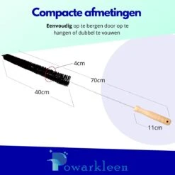 Powarkleen® - Radiatorborstel - Flexibel - Houten Handvat - Roestvrijstaal - Schoonmaakborstel - 70cm Lang! - 1 Stuk -Dagelijkse Benodigdheden Verkoop 1200x1200 1593